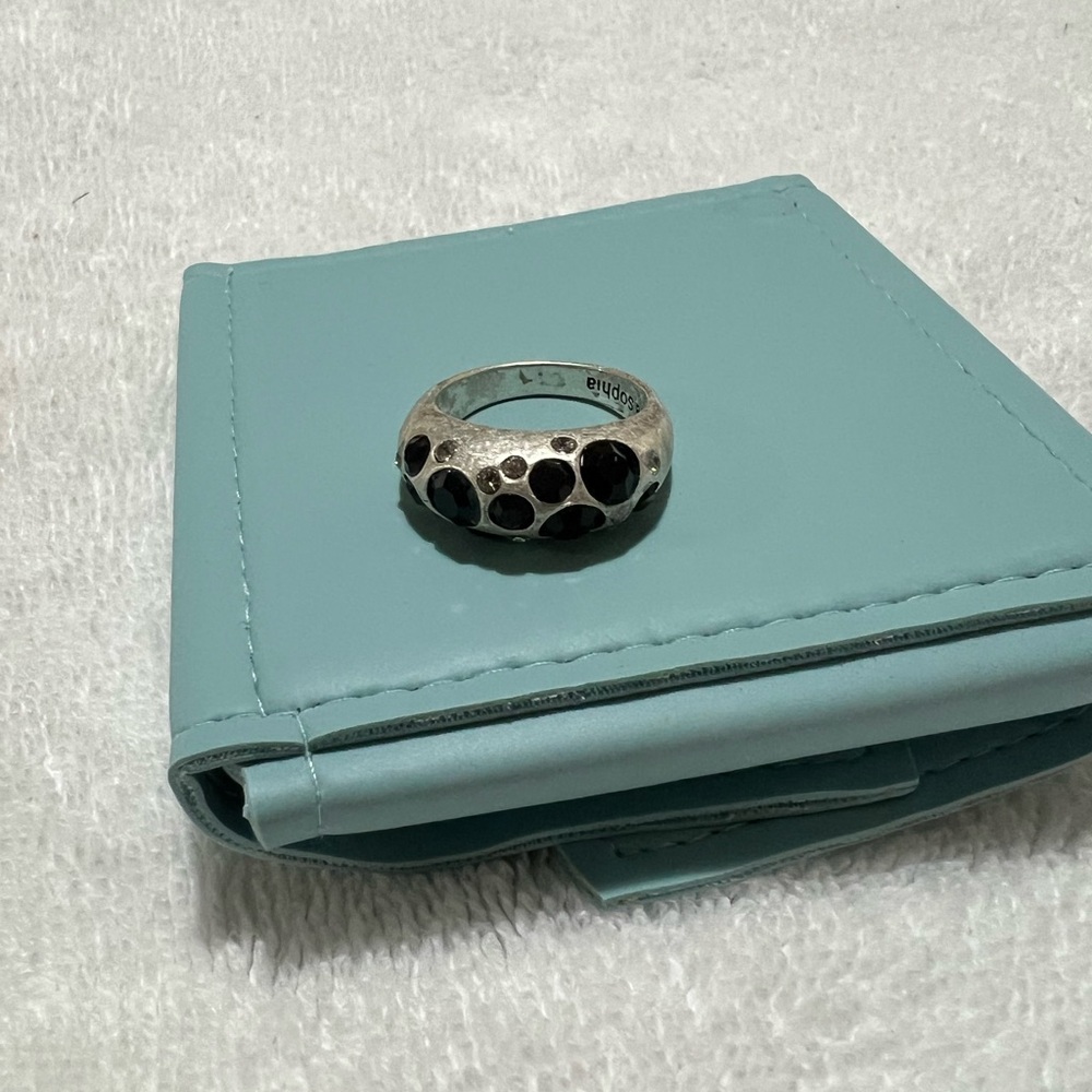Silver and Black Ring
